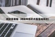 纯欲家居服（纯欲风格的衣服是啥样的）